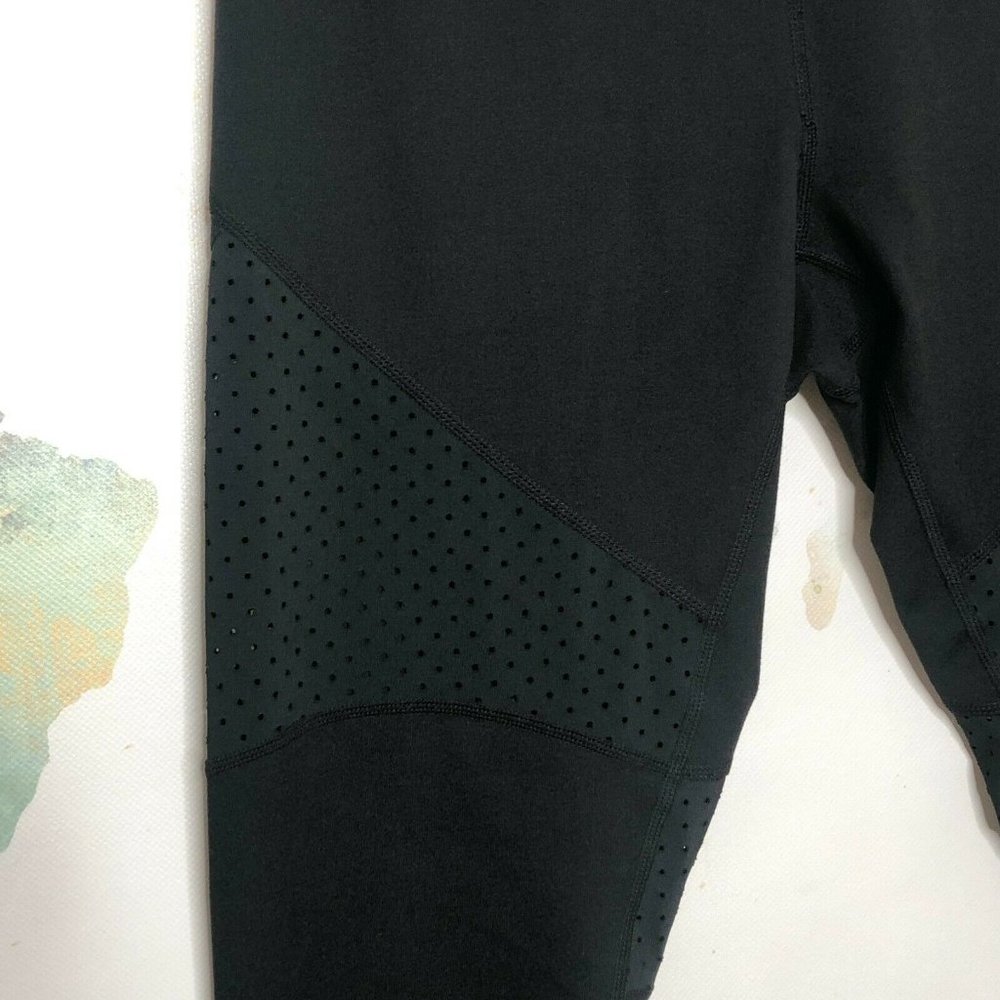 Zella Mesh Accent Leggings Size Medium Black - Picture 3 of 8